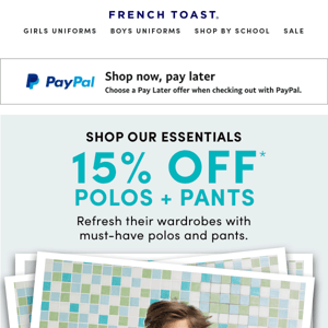 Don't Miss Out: 15% Off Polos & Pants