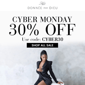 CYBER MONDAY AT DONNÉE ᴾᴬᴿ DIEU