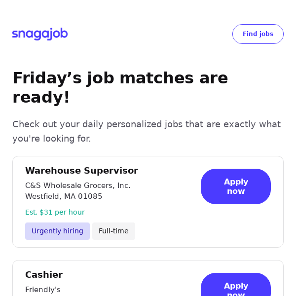 Personalized job matches for March 15, 2024