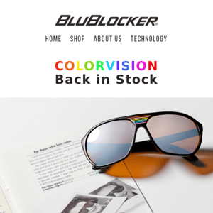 ColorVision - Back in stock! - Blu Blocker Sunglasses