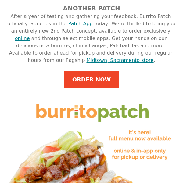 BURRITO PATCH now available