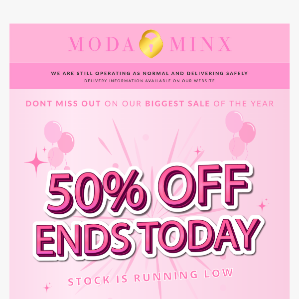 Moda Minx, HAPPY NEW YEAR! OUR SALE ENDS TODAY 💓🛍️