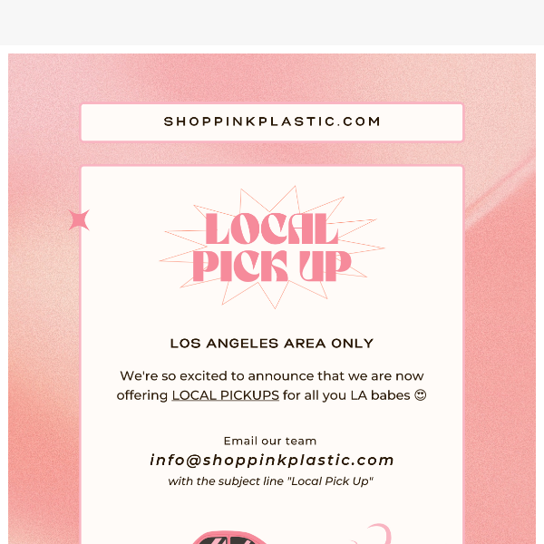 LA residents- we're now offering pick-ups!