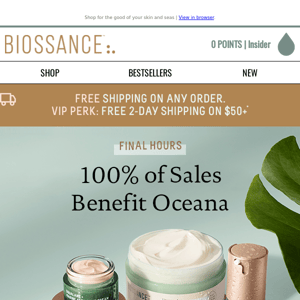 FINAL HOURS: 100% of sales benefit Oceana + free 2-pc gift