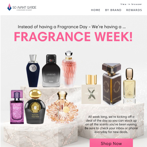 Fragrance Week has arrived 👑 Stock up...