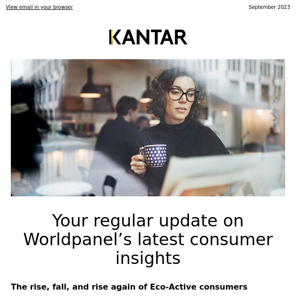 Your regular update on Worldpanel’s latest consumer insights - 18/09/2023