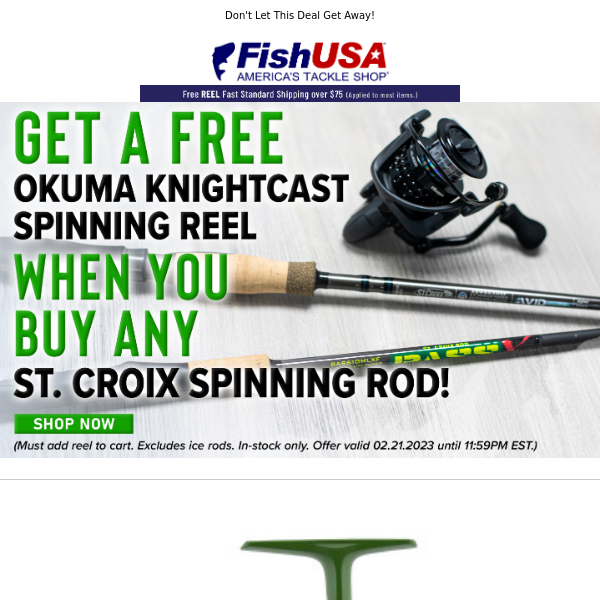 Buy a St. Croix Spinning Rod and Get a Free Okuma KnightCast!