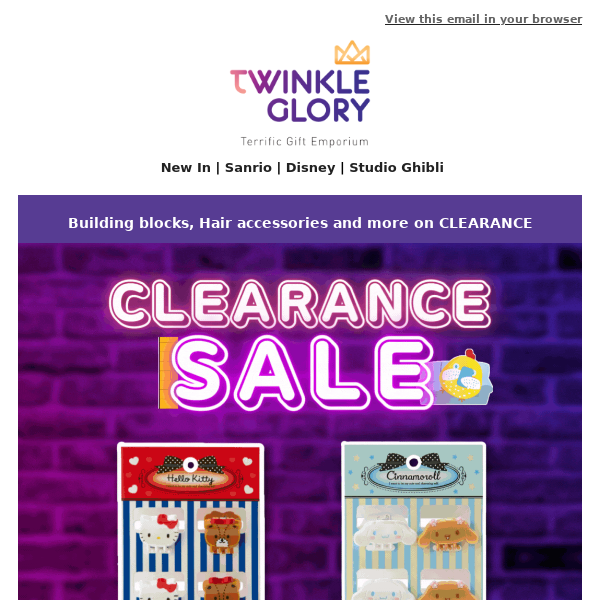 💫 HEY Twinkle Glory! Check out our sales 🚨