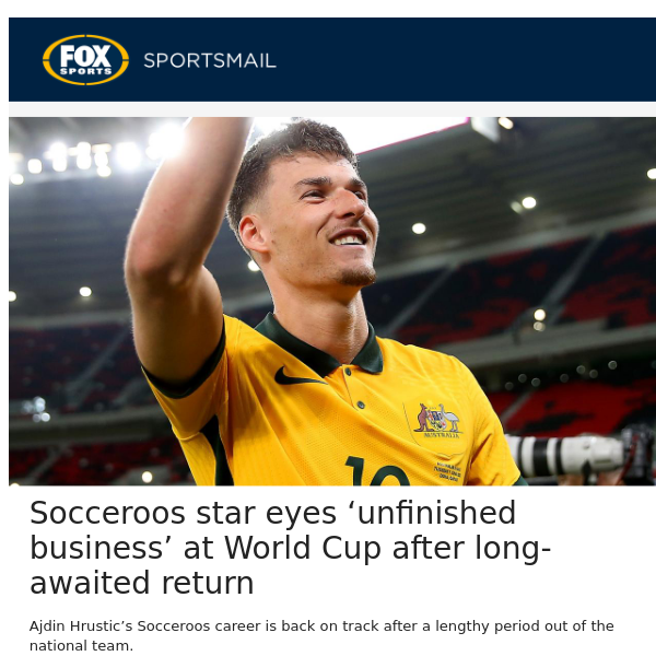 Socceroos star eyes ‘unfinished business’ at World Cup after long-awaited return