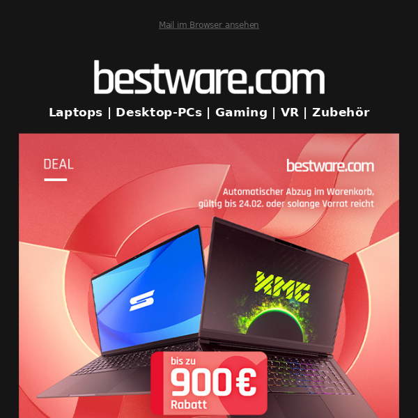 Valentinstags-Knaller: Bis zu 900 € Rabatt auf Top-Laptops