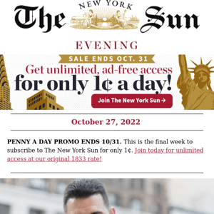 The Evening Sun: Michael Henry for New York Attorney General