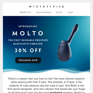 Introducing Molto – The First Bendable Ultra-Slim Prostate Vibrator