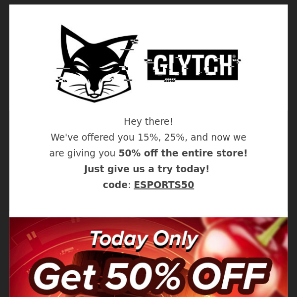 Today Only - 50% Off - Last Chance