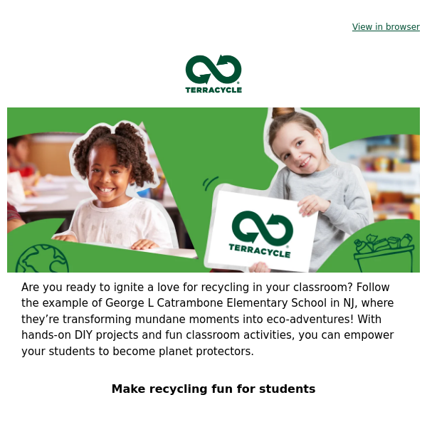 Spring into school recycling! 💐