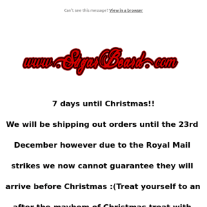 7 days until Christmas!! *Postage update*