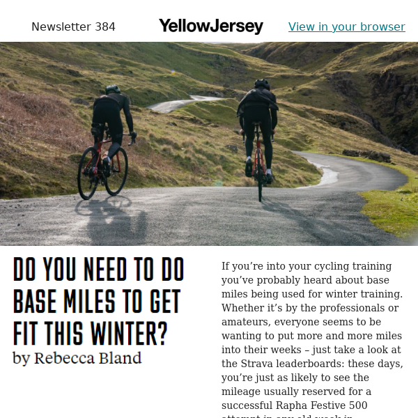 Do you need to do base miles to get fit this winter?