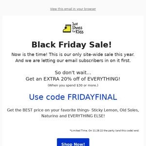 Black Friday Site-Wide Sale! 😱