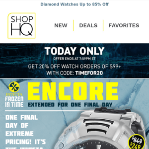 COUPON ALERT - EXTRA 20% OFF Watches 4 Hours ONLY