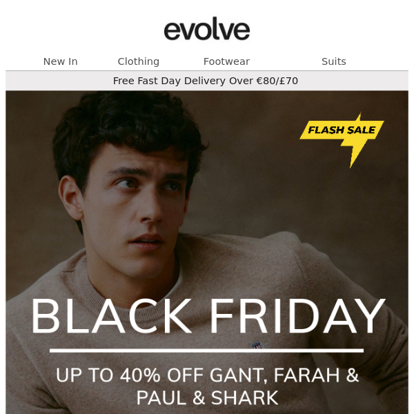 Up to 40% Off GANT, Farah, Paul & Shark 🛍️ Black Friday Deals ⏰