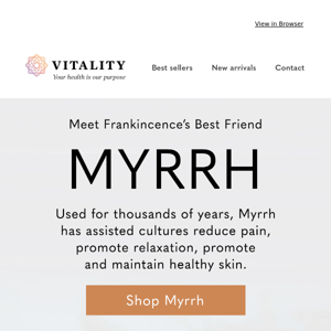Meet Frankincense's BFF 👭:  Myrrh!