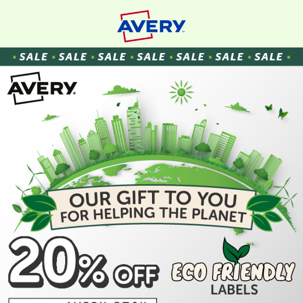 20% Off Eco Friendly Labels - Sale Ends Soon