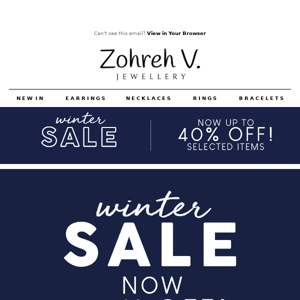 NOW SAVE 40% OFF OUR WINTER SALE