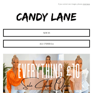 Everything £10 - Sale Closet Open