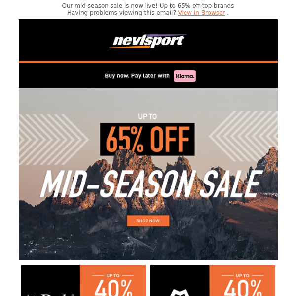 Up to 65% Off | Mid Season Sale