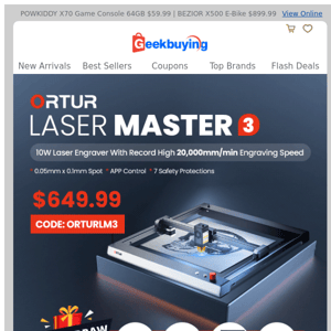 🔥ORTUR Laser Master 3 Sale | Win $120 Off Coupon | EU US UK 🚚 Local Delivery!