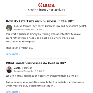 More related to "What is a good business to start up in the U.K?"