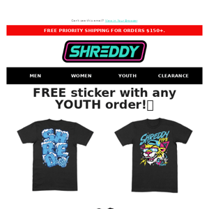 NEW YOUTH DROP! - FREE sticker w/ purchase