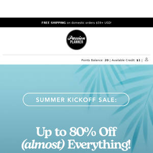 ☀️ Up to 80% OFF Summer Kickoff Sale!