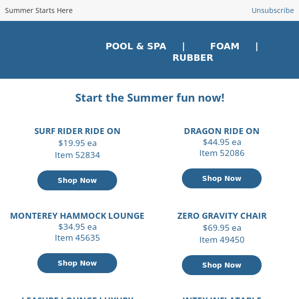 Start Your Summer Fun Now with Clark Rubber! Shop the Catalogue