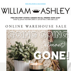 Shop our ONLINE Warehouse Sale! Refresh Your Home for Spring! 🌷