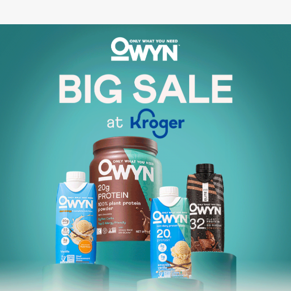 Save on OWYN at Kroger! Now Through 11/7🌱🛒