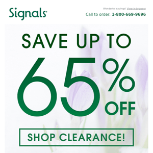Shop Our Clearance: Up to 65% Off