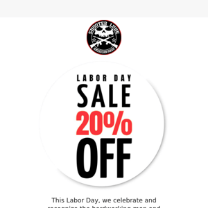 20% Off Labor Day at Shooter Lube