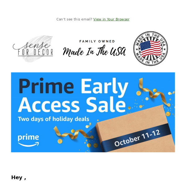 🎁 Amazon Prime Early Access Sale!