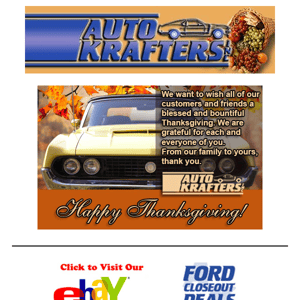 Happy Thanksgiving from Auto Krafters