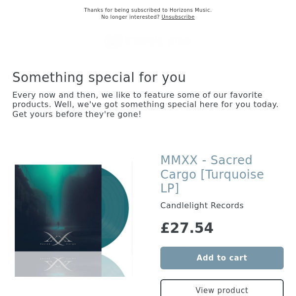 NEW! MMXX - Sacred Cargo [Turquoise LP]