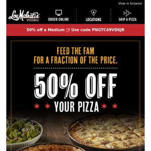 50% off a pizza!? 😲