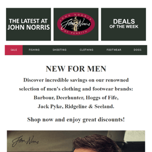 Unbelievable Discounts on Men's Clothing and Footwear Brands at John Norris of Penrith!