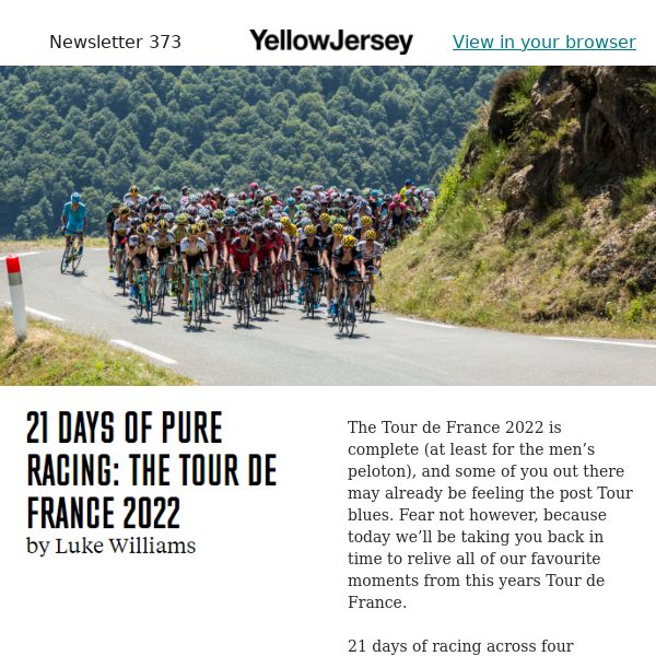 21 days of pure racing: The Tour de France 2022