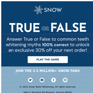 Take The SNOW Smile Quiz! ❄️
