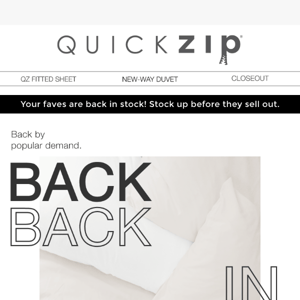 Quick Zip, your faves are BACK by popular demand 🙌 🎉