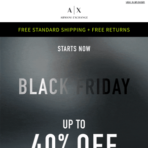 Up to 40% Off: Black Friday Starts Now