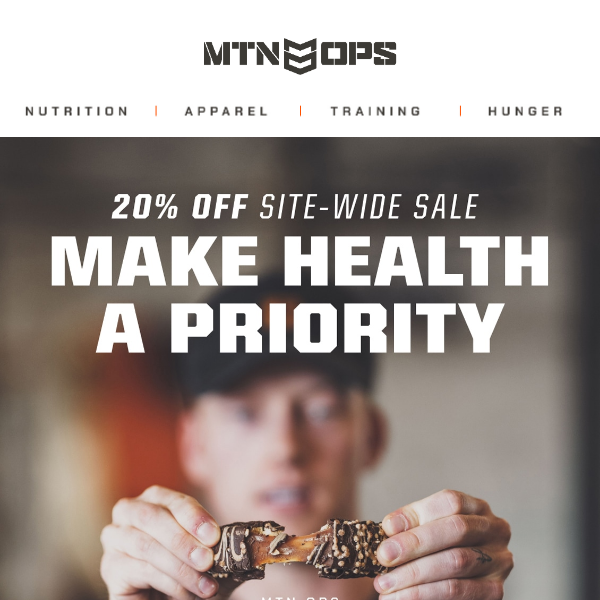 20% OFF TO MAKE HEALTH A PRIORITY