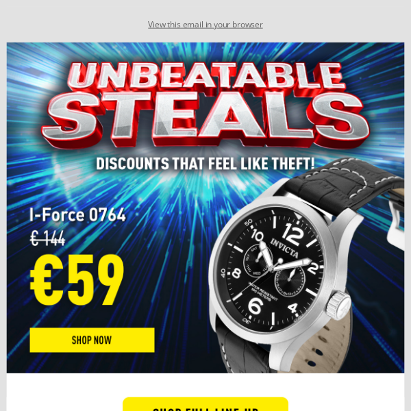 Only Available For 48 Hours! Invicta Unbeatable Steals!