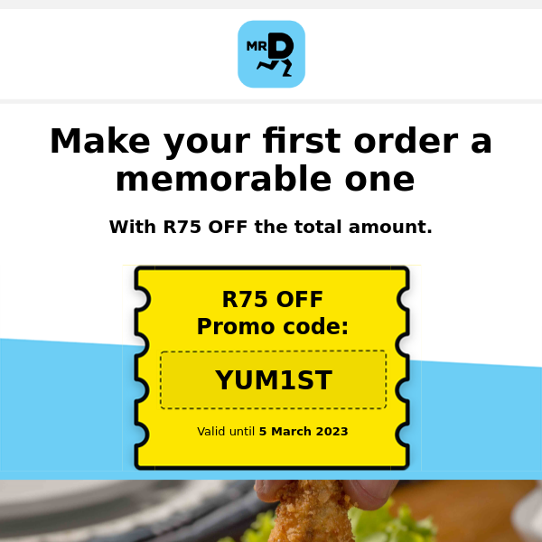 What will you feast on with your R75 coupon?