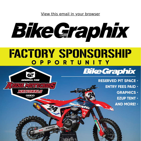 Factory Arena Motocross Sponsorship!